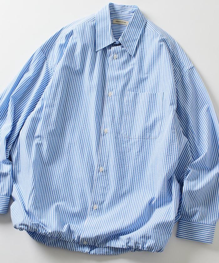 寬鬆版型抽繩常規領襯衫 / 下襬抽繩