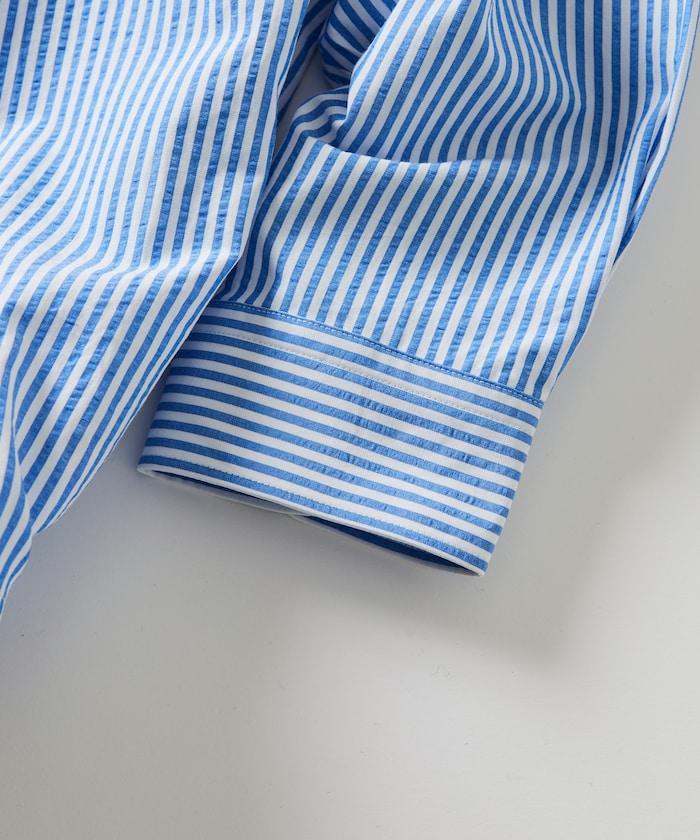 寬鬆版型抽繩常規領襯衫 / 下襬抽繩