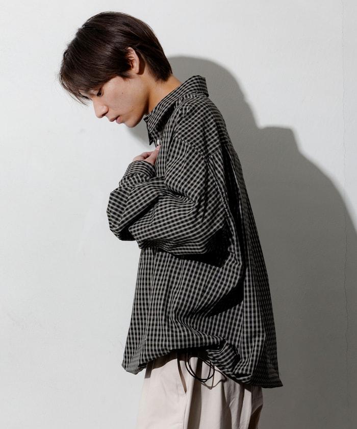 寬鬆版型抽繩常規領襯衫 / 下襬抽繩