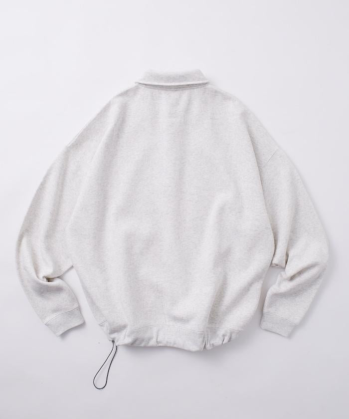 リラックスフィット スピンドル ポロカラー スウェット / ヘムコード 【限定展開】