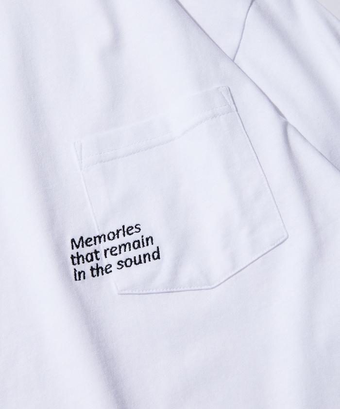 寬鬆版型 單點刺繡 袖部印花 口袋T恤 / 長袖T恤 / 下襬抽繩