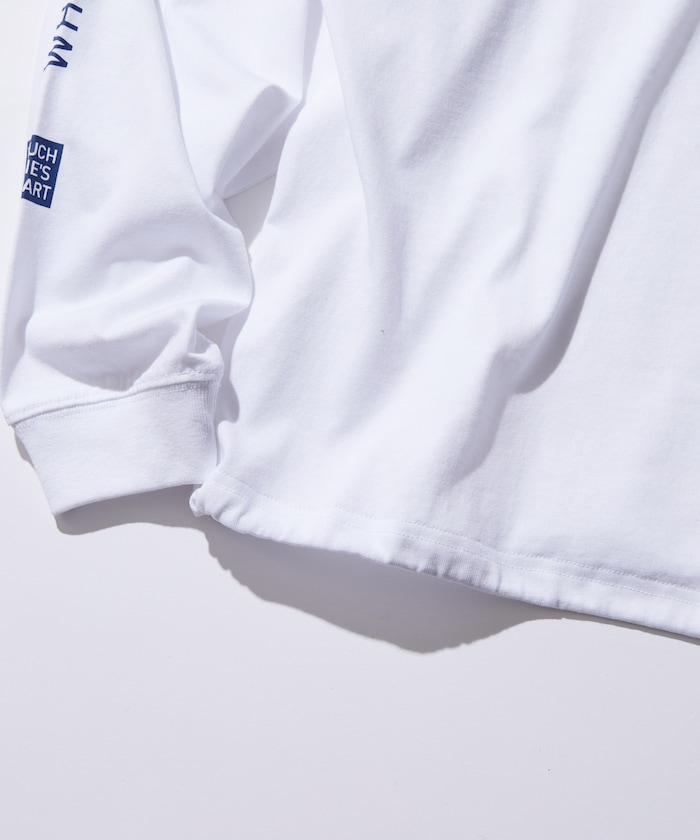 寬鬆版型 單點刺繡 袖部印花 口袋T恤 / 長袖T恤 / 下襬抽繩