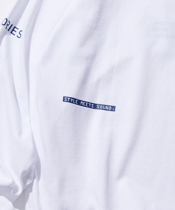 寬鬆版型 單點刺繡 袖部印花 口袋T恤 / 長袖T恤 / 下襬抽繩