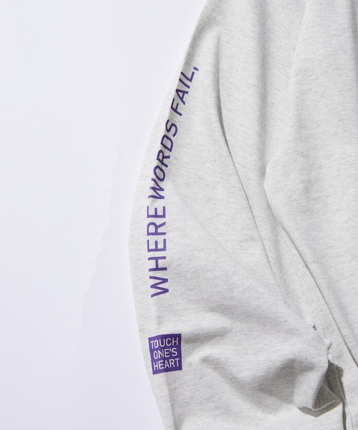 寬鬆版型 單點刺繡 袖部印花 口袋T恤 / 長袖T恤 / 下襬抽繩