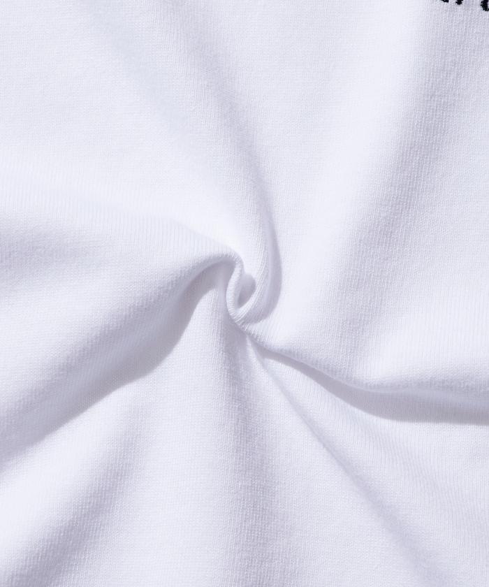 寬鬆版型 單點刺繡 袖部印花 口袋T恤 / 長袖T恤 / 下襬抽繩