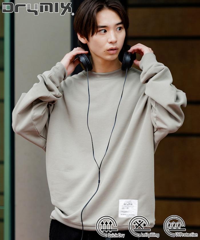 Drymix(R) 乾爽混紡寬鬆版型圓領抽繩衛衣 / 下襬抽繩