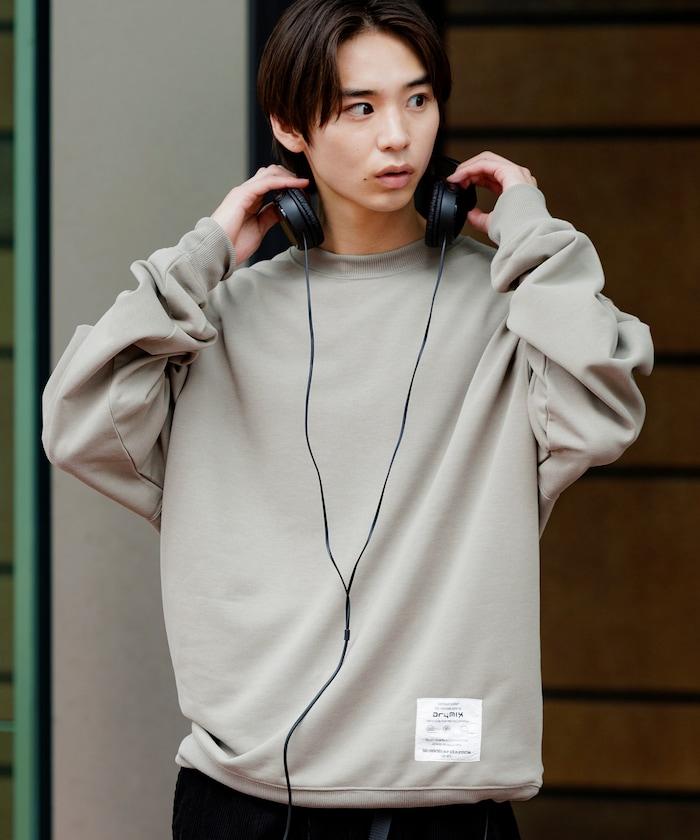 Drymix(R) 乾爽混紡寬鬆版型圓領抽繩衛衣 / 下襬抽繩