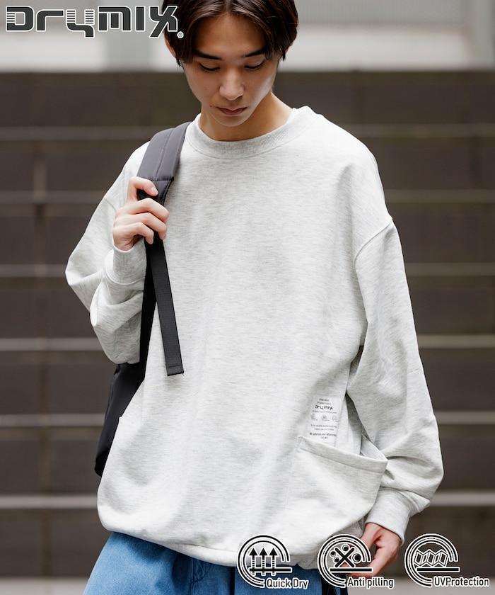 Drymix(R) / 乾爽混紡寬鬆版型側袋圓領衛衣