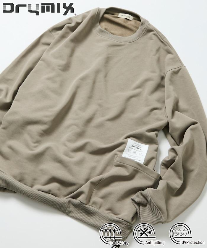 Drymix(R) / 乾爽混紡寬鬆版型側袋圓領衛衣