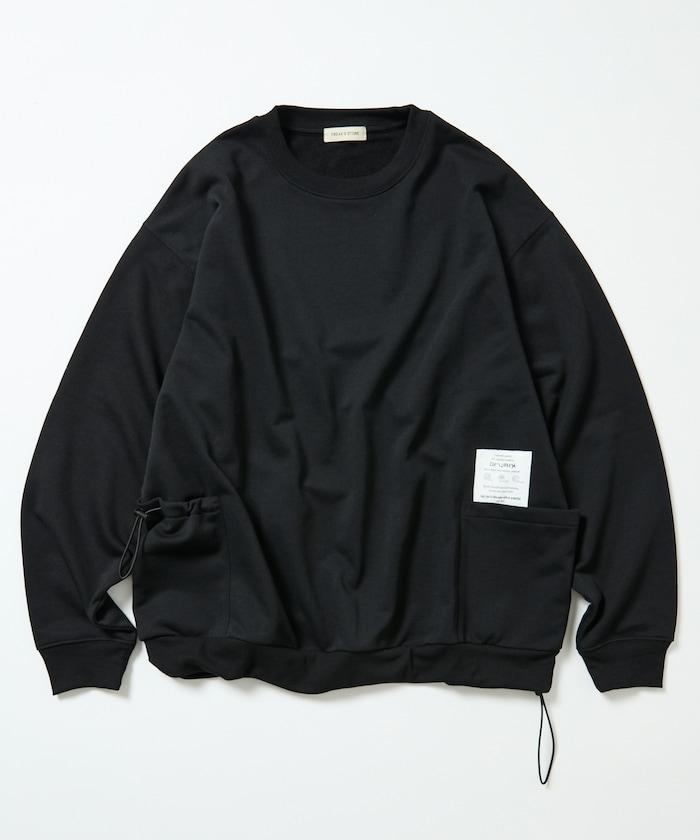 Drymix(R) / 乾爽混紡寬鬆版型側袋圓領衛衣