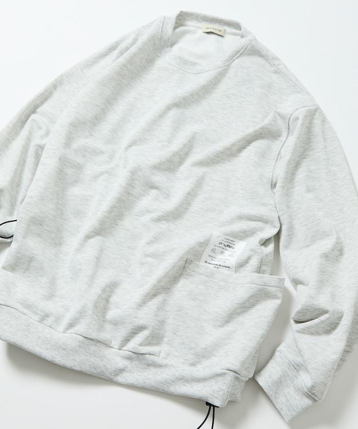 Drymix(R) / 乾爽混紡寬鬆版型側袋圓領衛衣