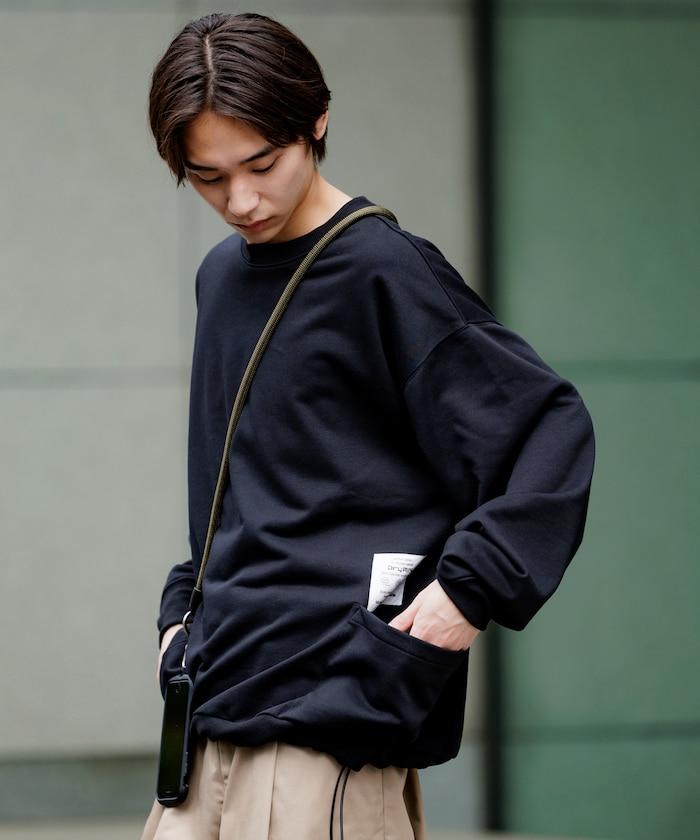 Drymix(R) / 乾爽混紡寬鬆版型側袋圓領衛衣