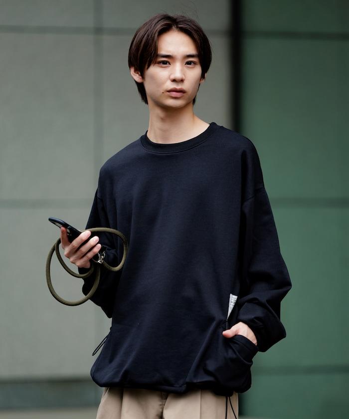 Drymix(R) / 乾爽混紡寬鬆版型側袋圓領衛衣