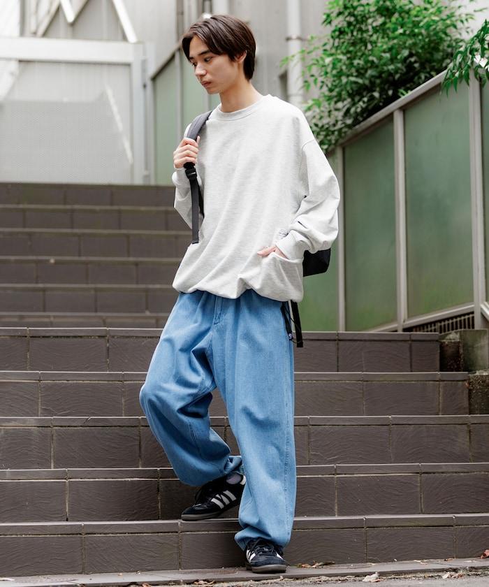 Drymix(R) / 乾爽混紡寬鬆版型側袋圓領衛衣