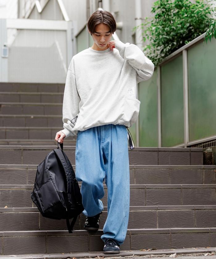 Drymix(R) / 乾爽混紡寬鬆版型側袋圓領衛衣