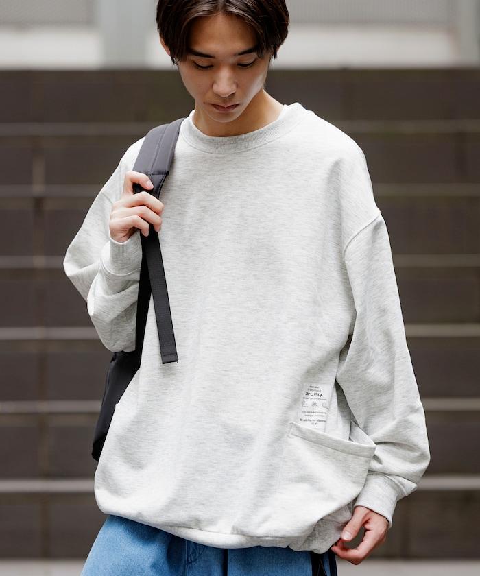 Drymix(R) / 乾爽混紡寬鬆版型側袋圓領衛衣