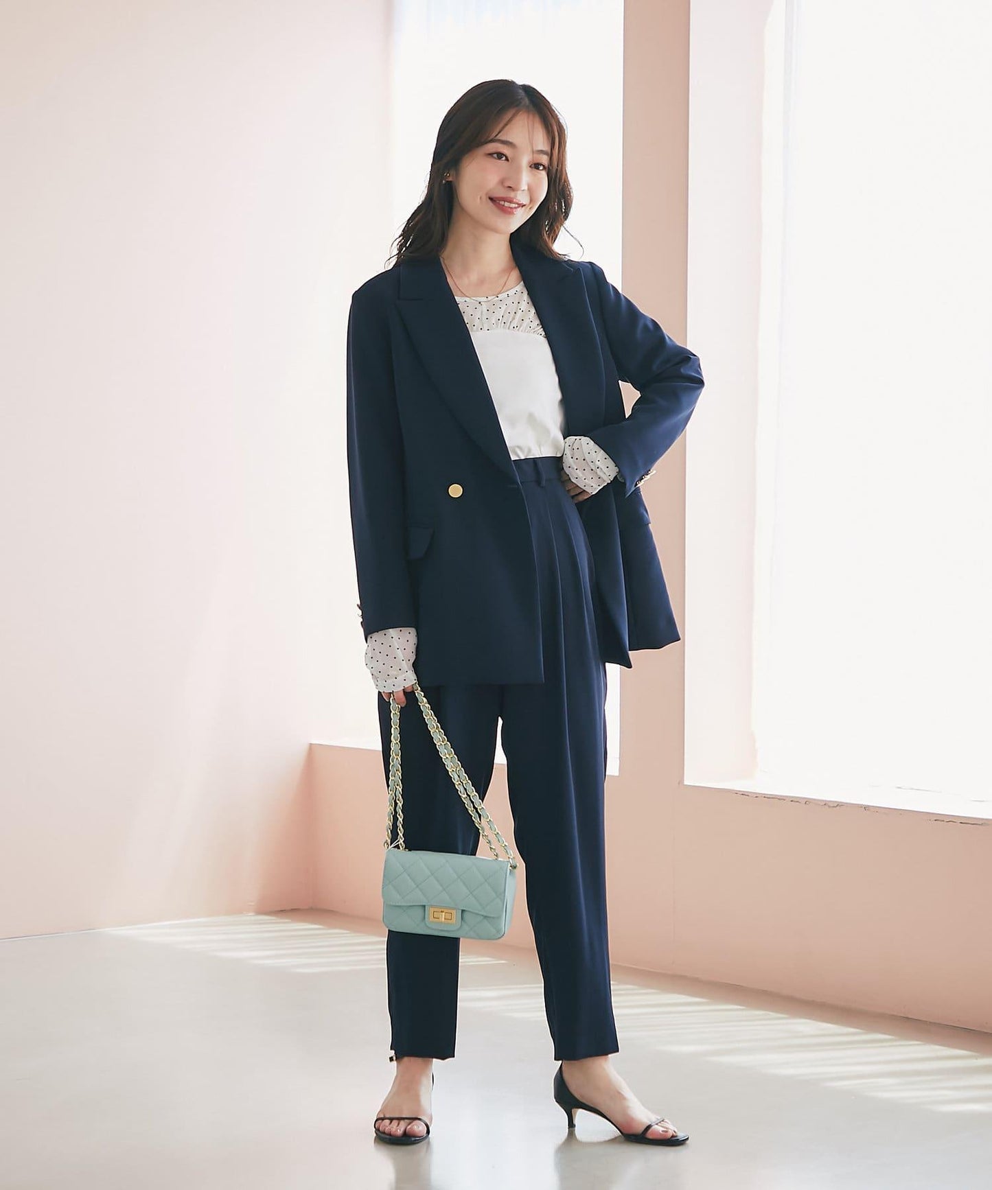 【La boutique BonBon】吊帶背心風格雪紡波點T恤