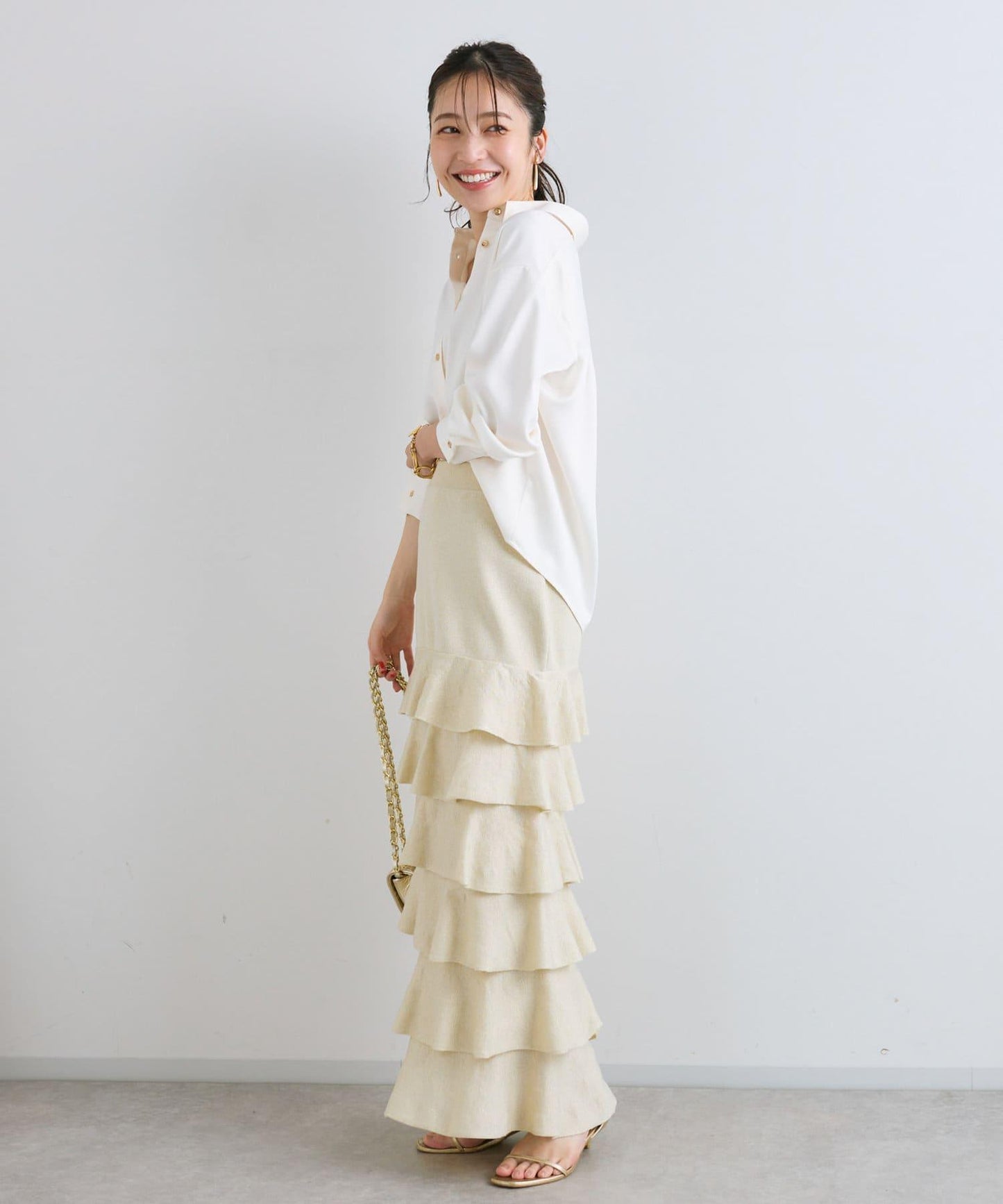 【La boutique BonBon】亮片針織層疊半身裙
