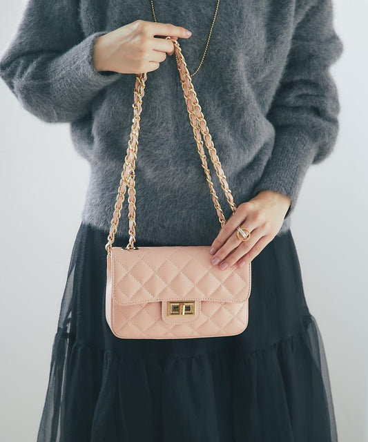 【オウレンティ】啞光質感絎縫鏈條包