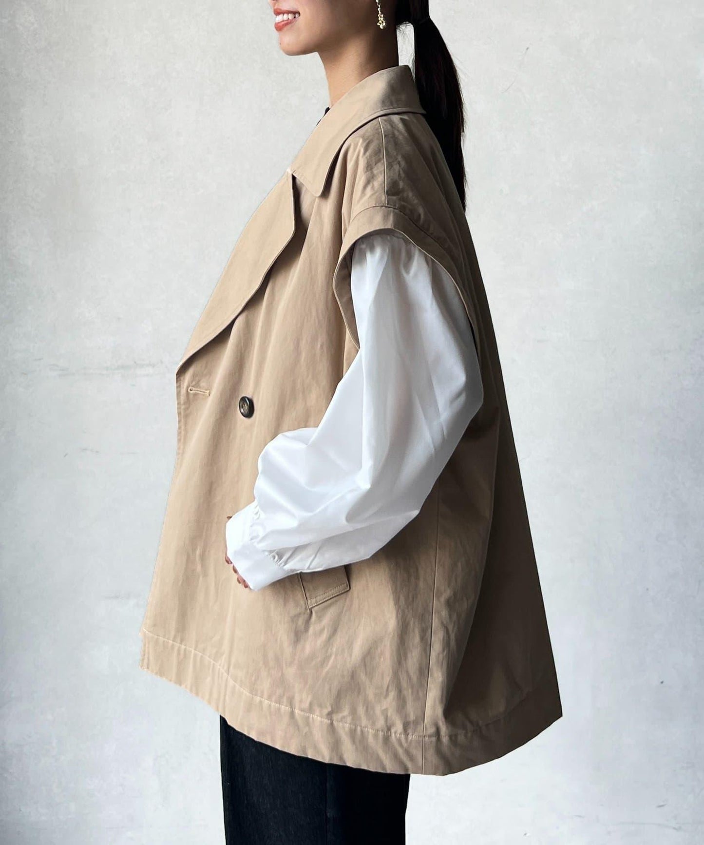MA-1袖可兩穿中長外套