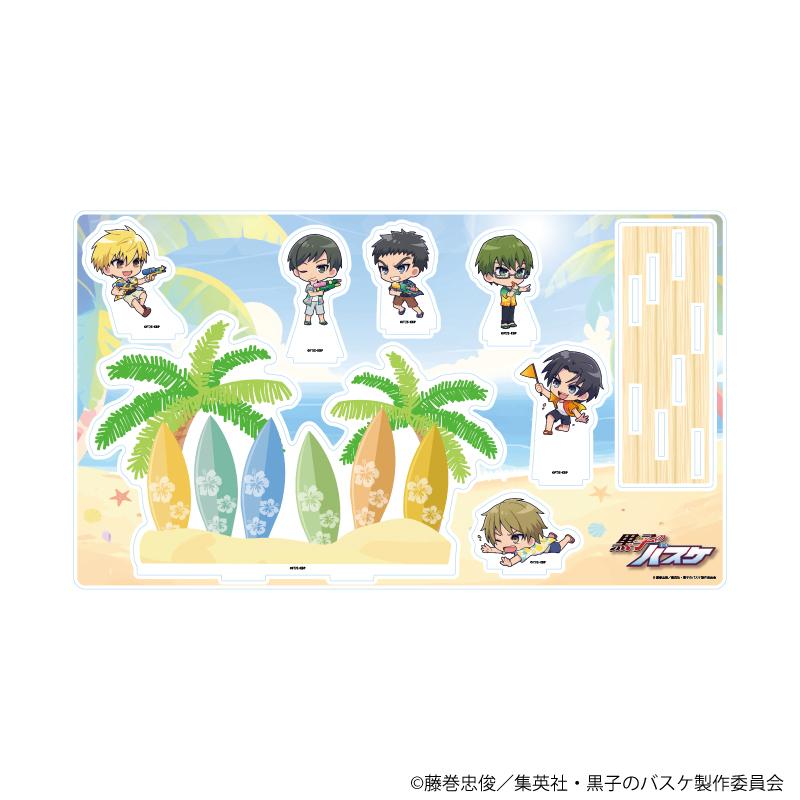 《黑子的籃球》高級亞克力場景立牌07/海常&秀德 夏威夷風格版(Q版角色插畫)