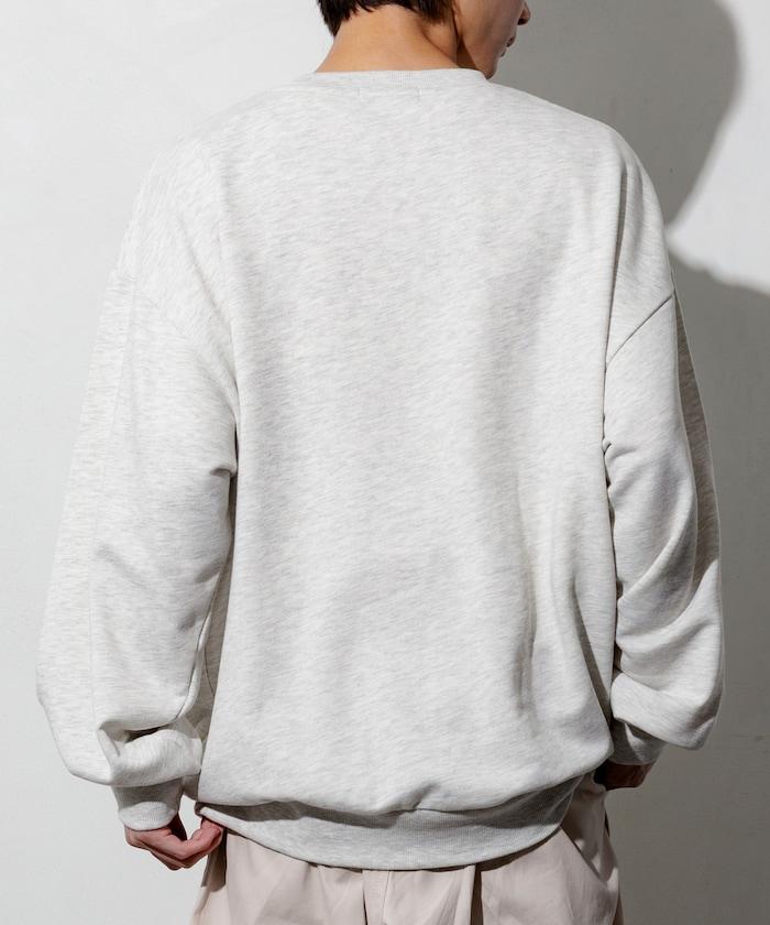 寬鬆版型 刺繡圖案 圓領衛衣 / CAT