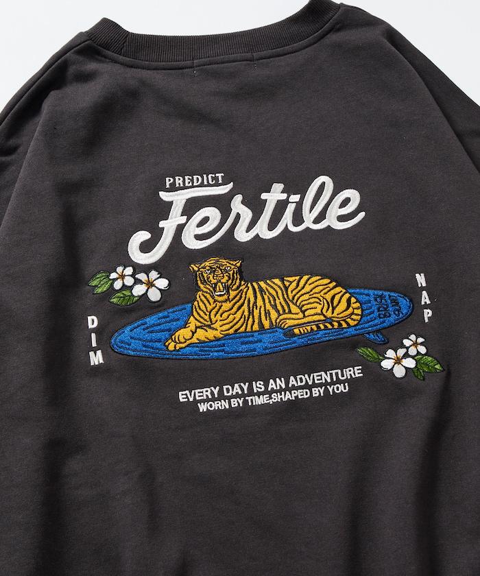 寬鬆版型設計刺繡圓領衛衣 / TIGER