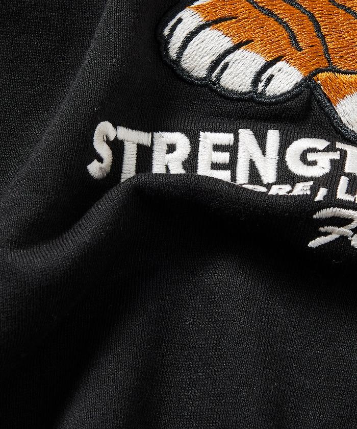 寬鬆版型設計刺繡圓領衛衣 / TIGER