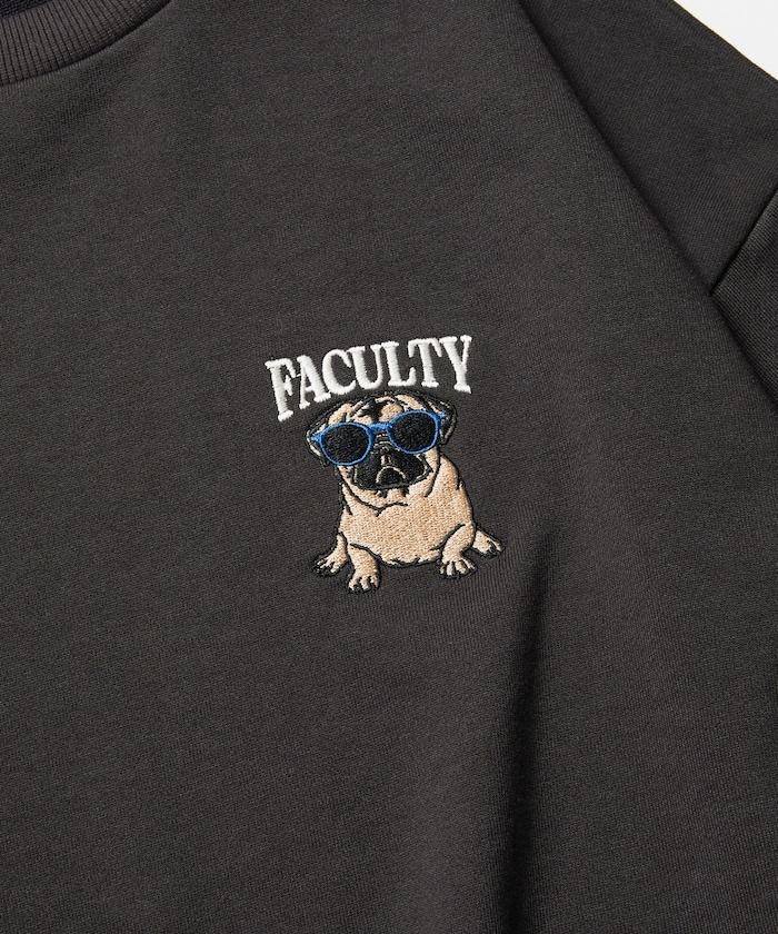 寬鬆版型 單點刺繡 圓領衛衣 / BRAVERY
