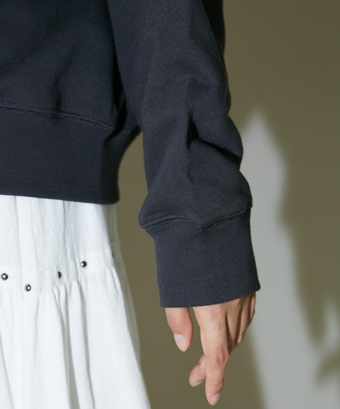 帶鉚釘雙拉鍊連帽衛衣