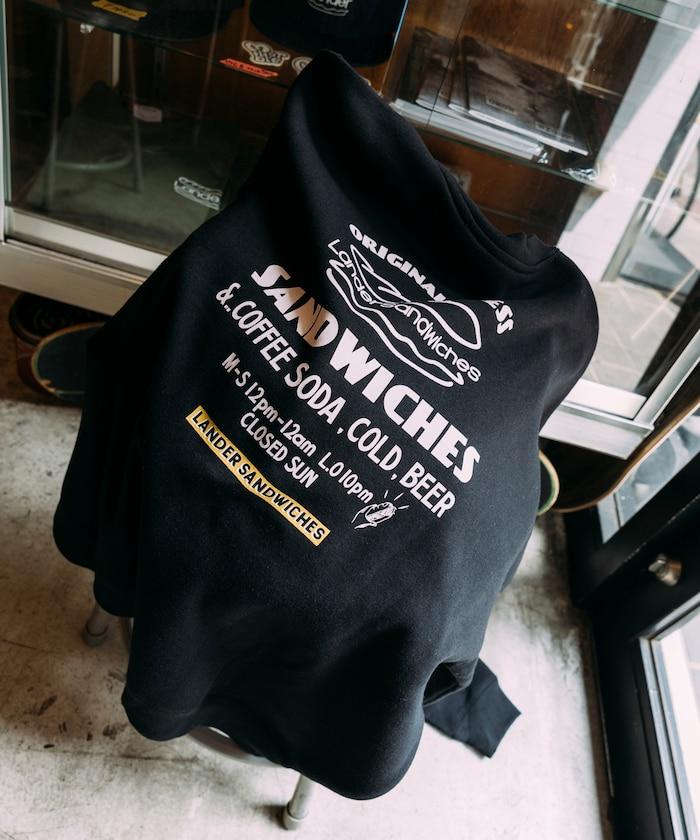 LANDER SANDWICHES×FREAK'S STORE/蘭德爾 特別款 寬鬆版型 背部印花 圓領衛衣