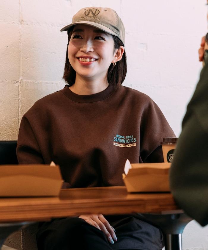 LANDER SANDWICHES×FREAK'S STORE/蘭德爾 特別款 寬鬆版型 背部印花 圓領衛衣