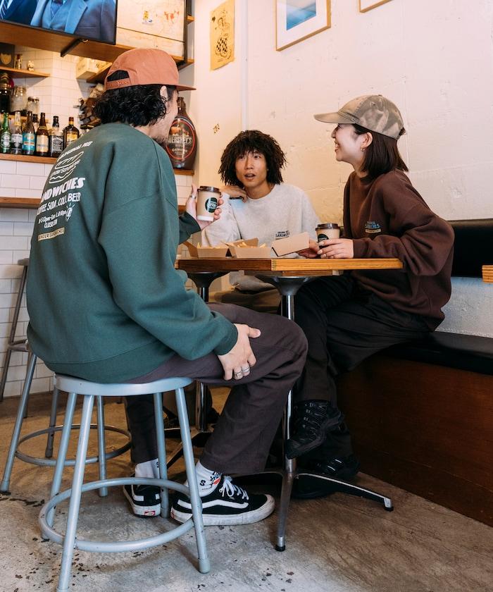 LANDER SANDWICHES×FREAK'S STORE/蘭德爾 特別款 寬鬆版型 背部印花 圓領衛衣
