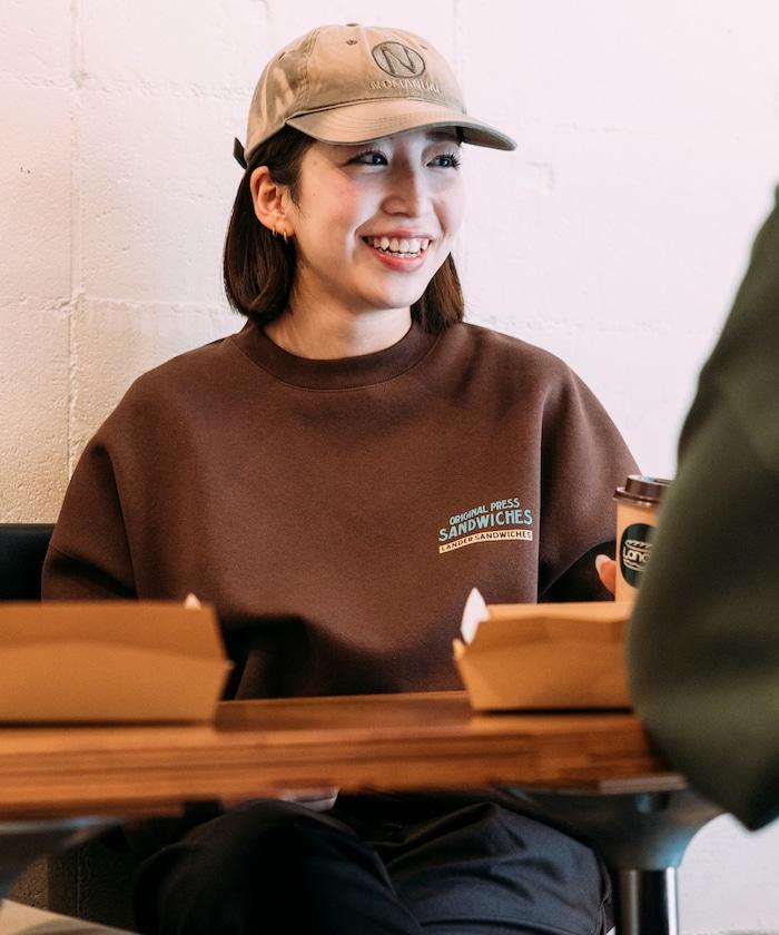 LANDER SANDWICHES×FREAK'S STORE/蘭德爾 特別款 寬鬆版型 背部印花 圓領衛衣
