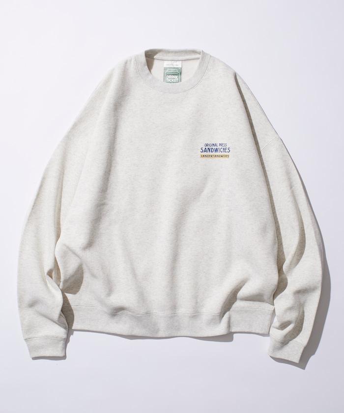 LANDER SANDWICHES×FREAK'S STORE/蘭德爾 特別款 寬鬆版型 背部印花 圓領衛衣