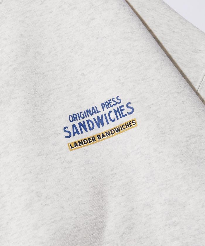 LANDER SANDWICHES×FREAK'S STORE/蘭德爾 特別款 寬鬆版型 背部印花 圓領衛衣