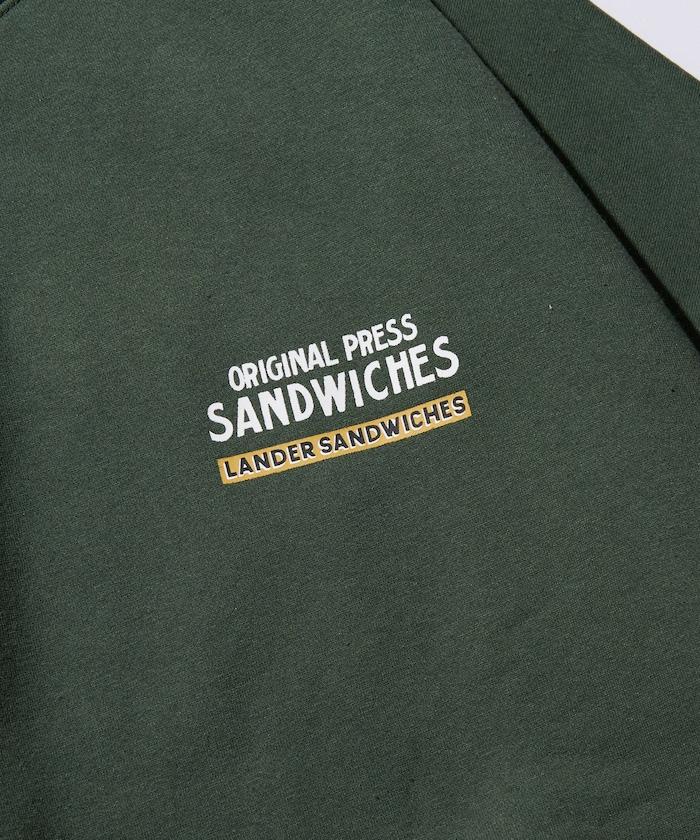 LANDER SANDWICHES×FREAK'S STORE/蘭德爾 特別款 寬鬆版型 背部印花 圓領衛衣