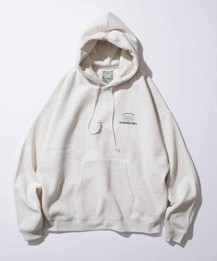 LANDER SANDWICHES×FREAK'S STORE/ランダー 聯名寬鬆版型背面印花衛衣連帽衫