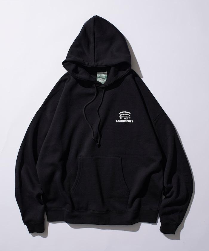 LANDER SANDWICHES×FREAK'S STORE/ランダー 聯名寬鬆版型背面印花衛衣連帽衫
