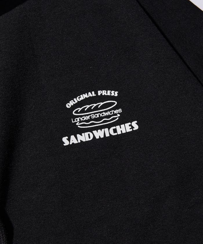 LANDER SANDWICHES×FREAK'S STORE/ランダー 聯名寬鬆版型背面印花衛衣連帽衫