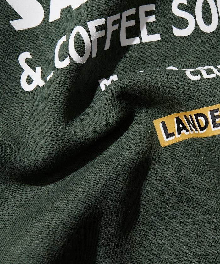 LANDER SANDWICHES×FREAK'S STORE/ランダー 聯名寬鬆版型背面印花衛衣連帽衫