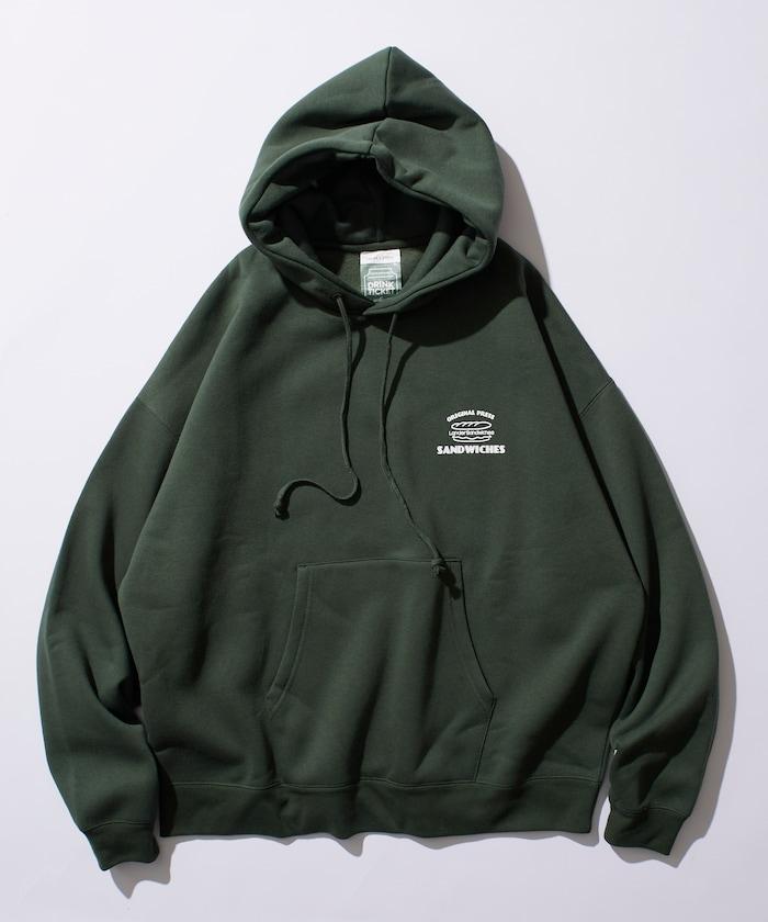 LANDER SANDWICHES×FREAK'S STORE/ランダー 聯名寬鬆版型背面印花衛衣連帽衫