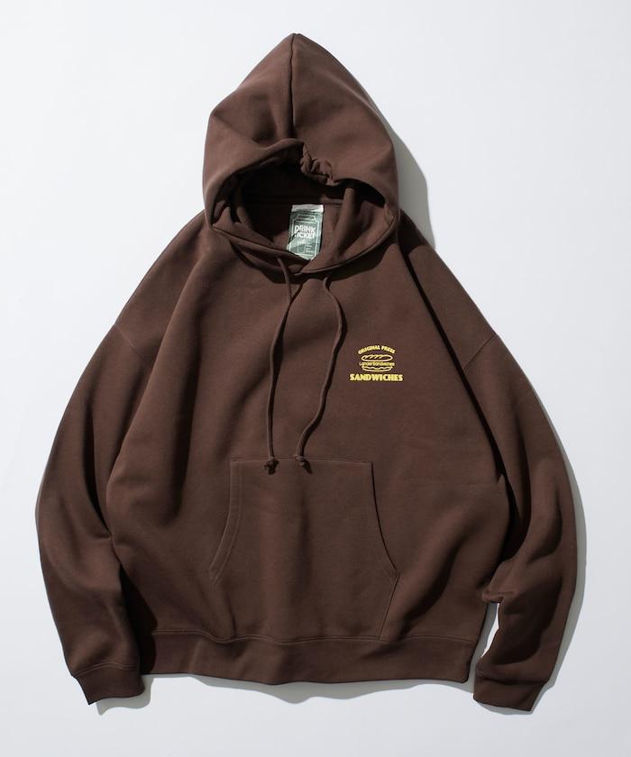 LANDER SANDWICHES×FREAK'S STORE/ランダー 聯名寬鬆版型背面印花衛衣連帽衫