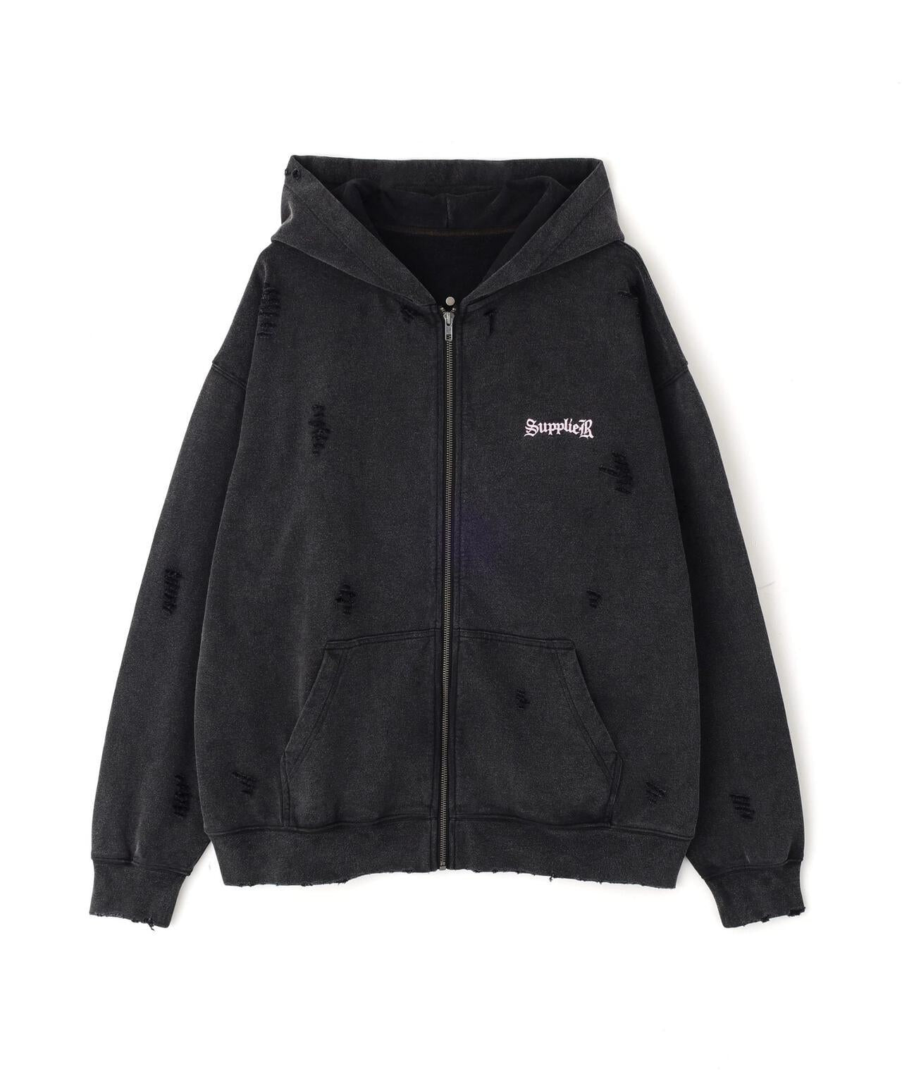 SUPPLIER/【LHP EXCLUSIVE】破壞風十字連帽衛衣