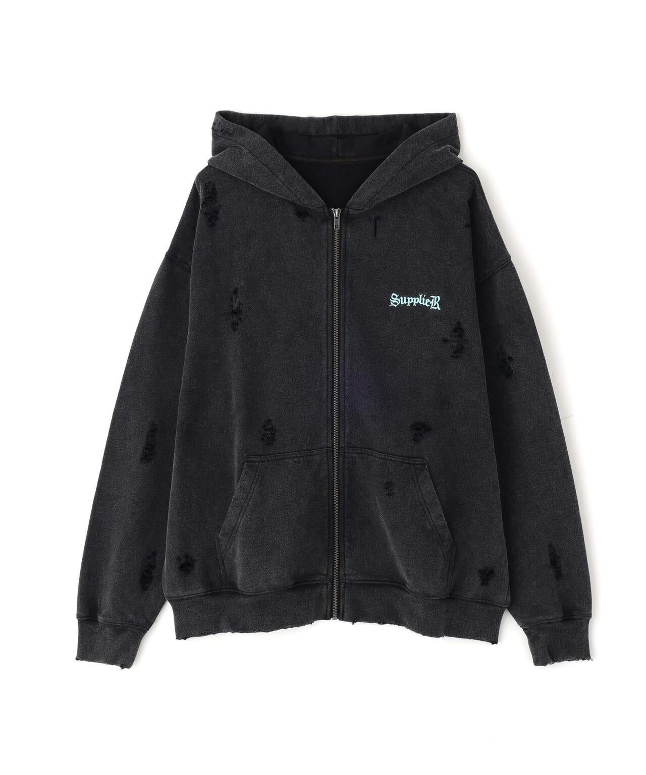 SUPPLIER/【LHP EXCLUSIVE】破壞風十字連帽衛衣