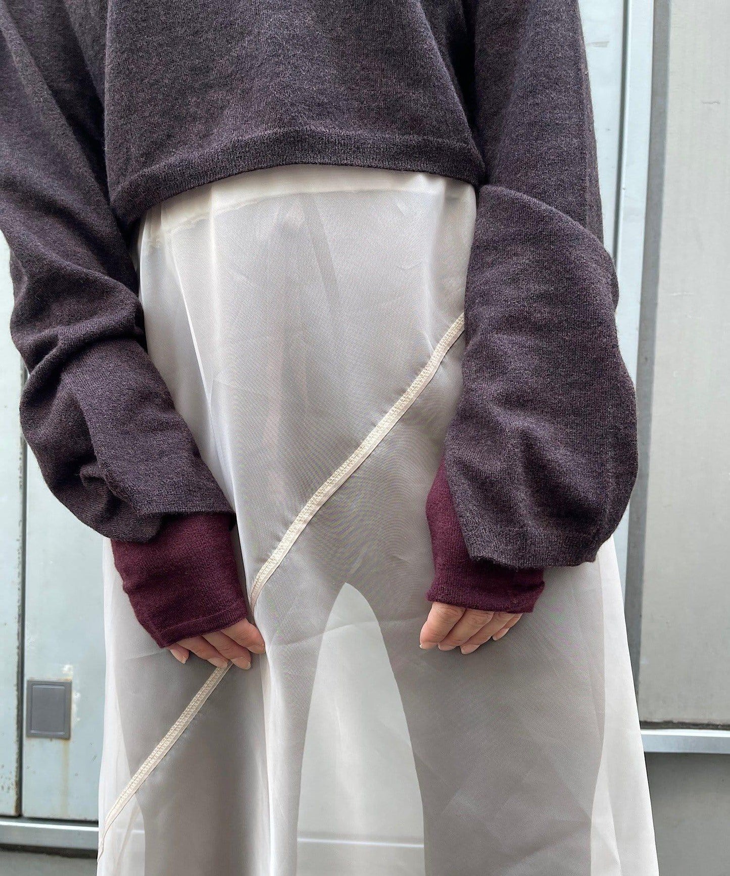 【Layering set】羊毛短款上衣&護臂