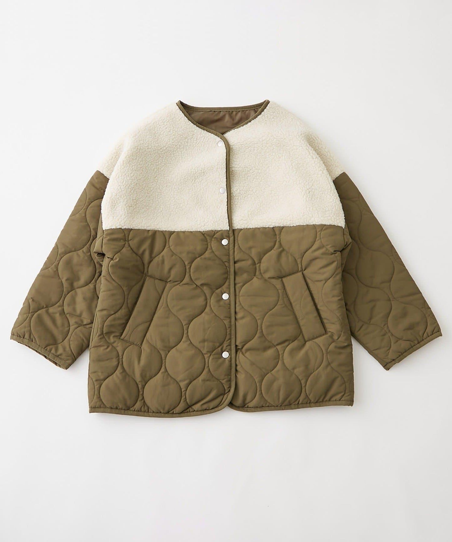 拼接羊羔絨夾棉夾克