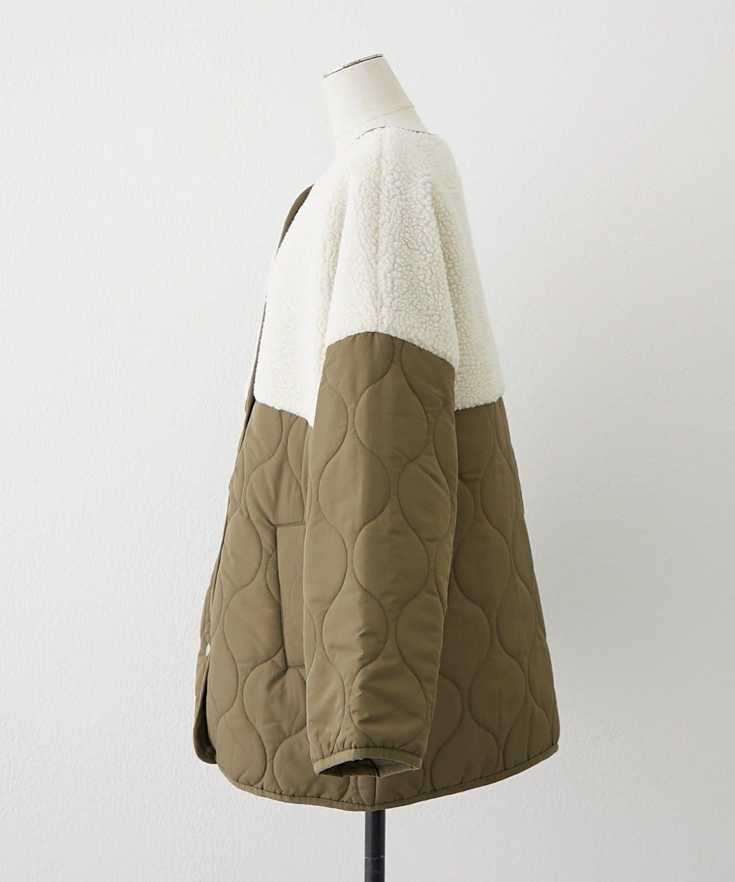 拼接羊羔絨夾棉夾克