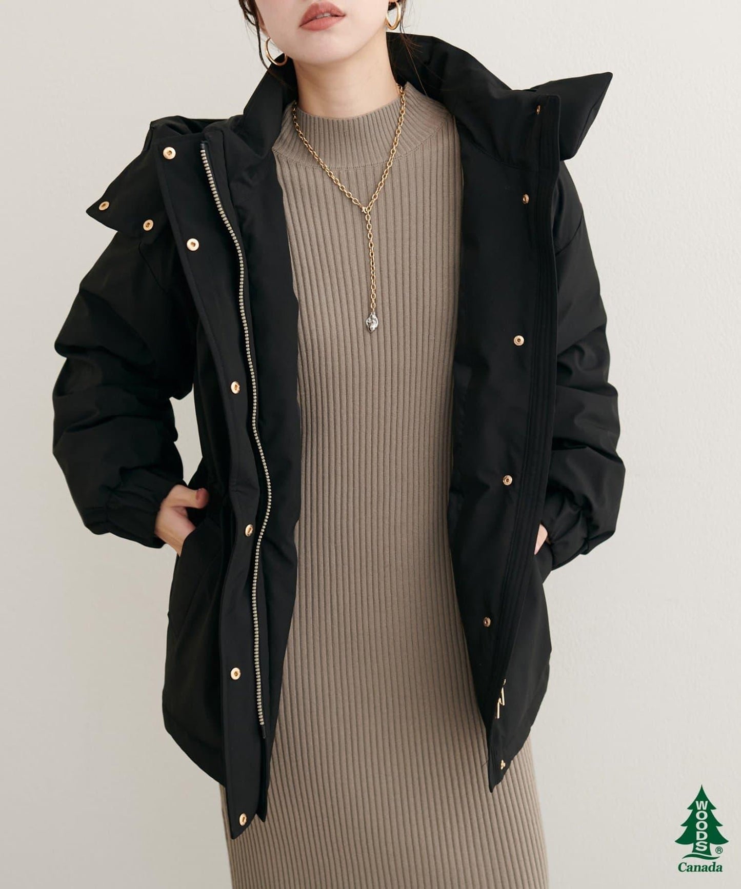 【WOODS CANADA × natural couture】中長款羽絨服