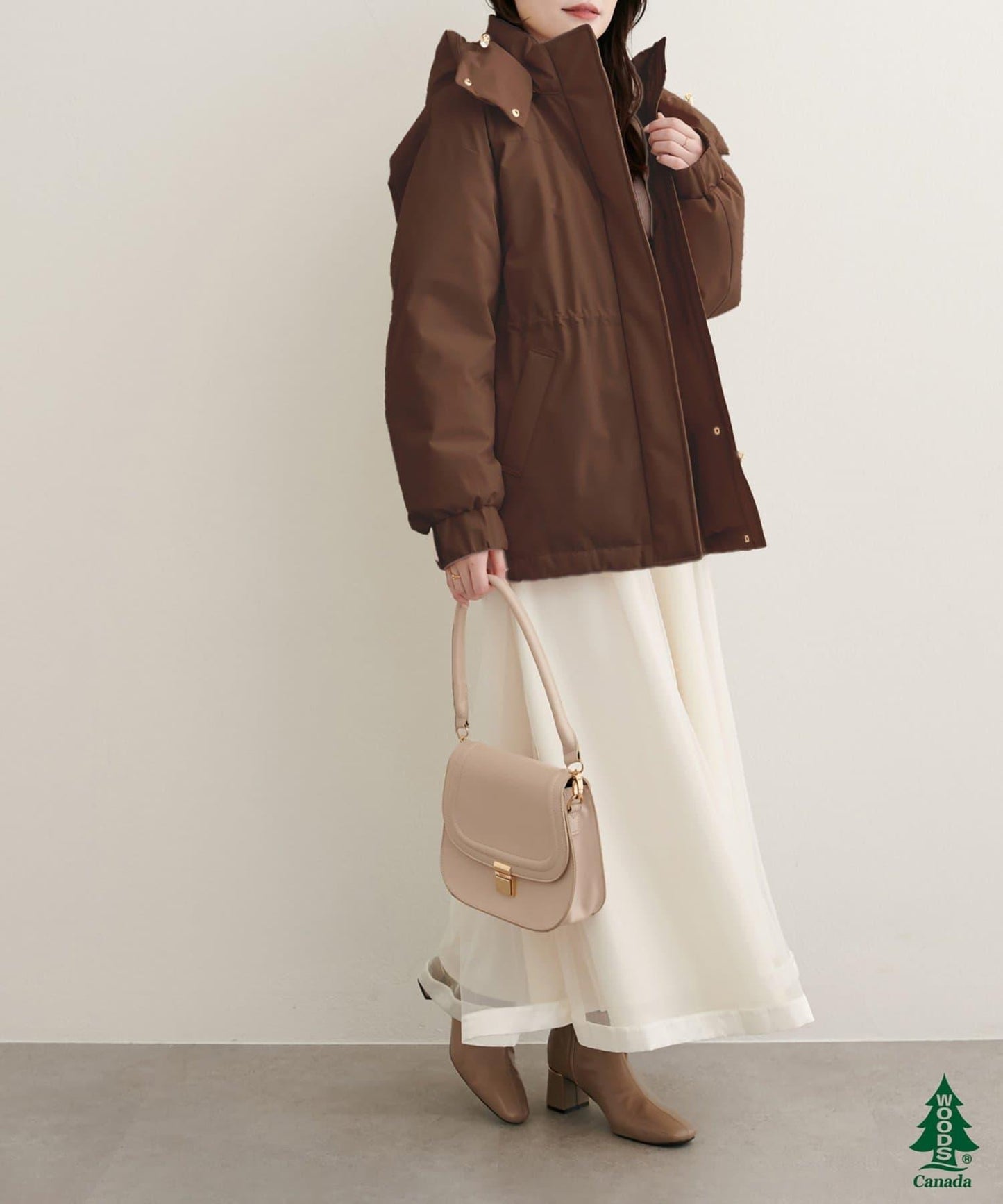 【WOODS CANADA × natural couture】中長款羽絨服